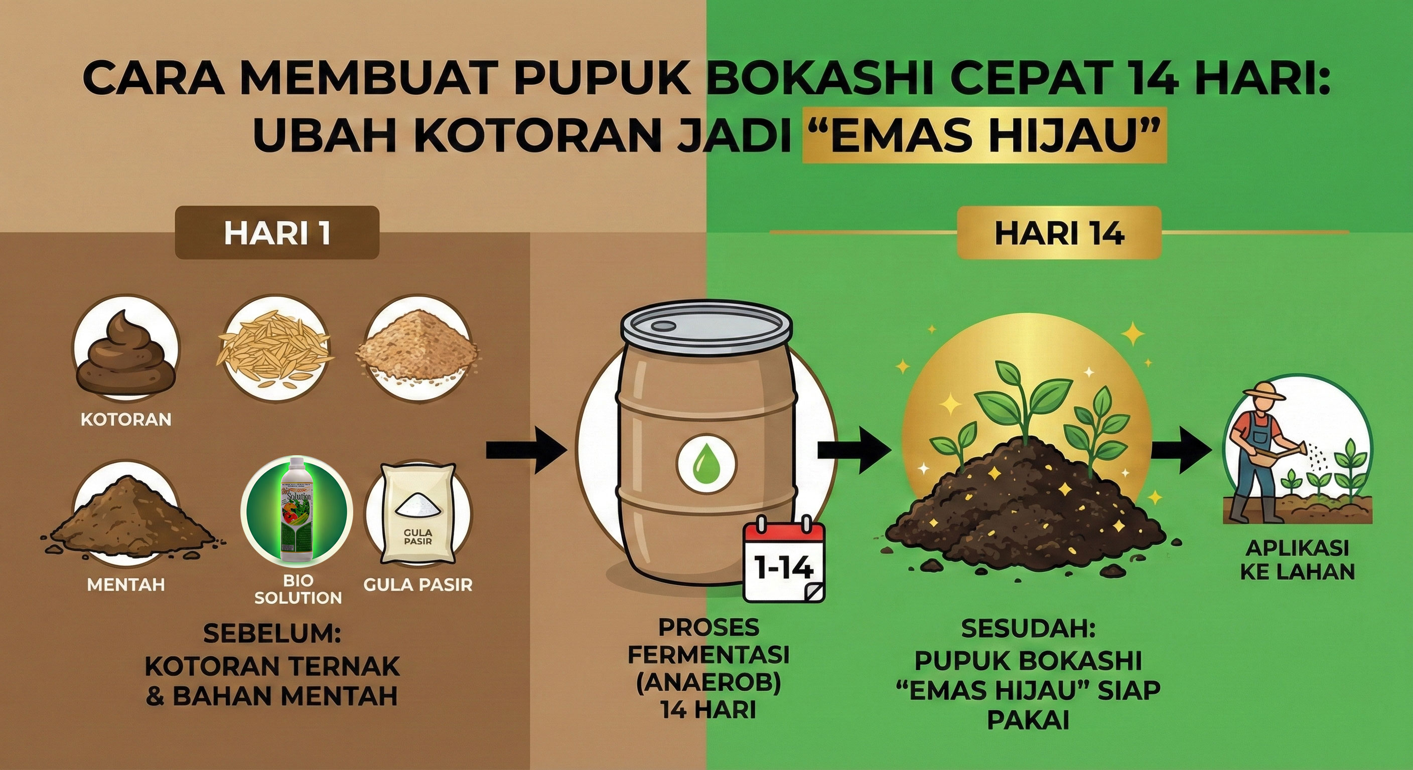 Proses Fermentasi Bokashi