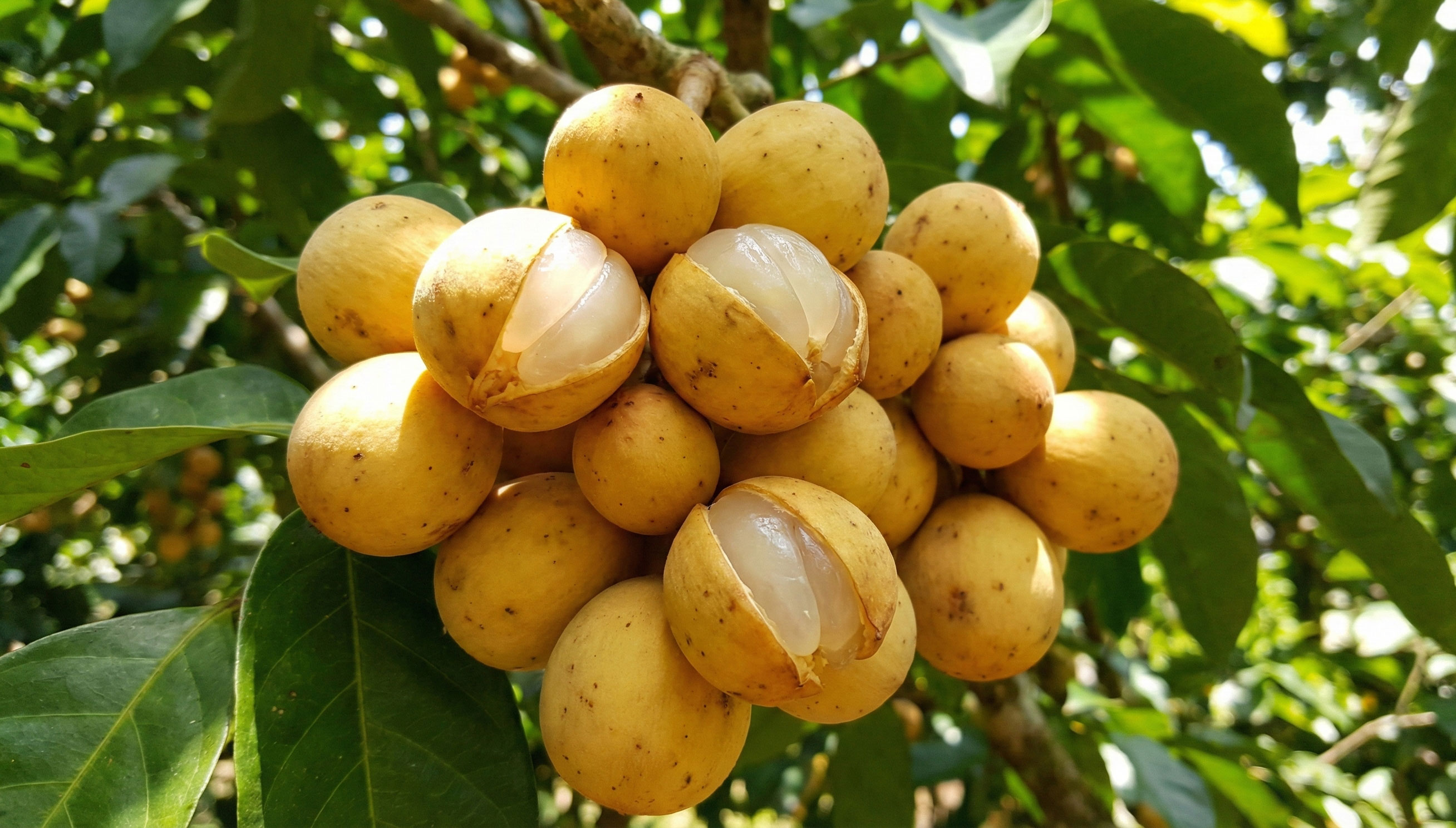 Buah Duku Kuning Langsat Bergerombol