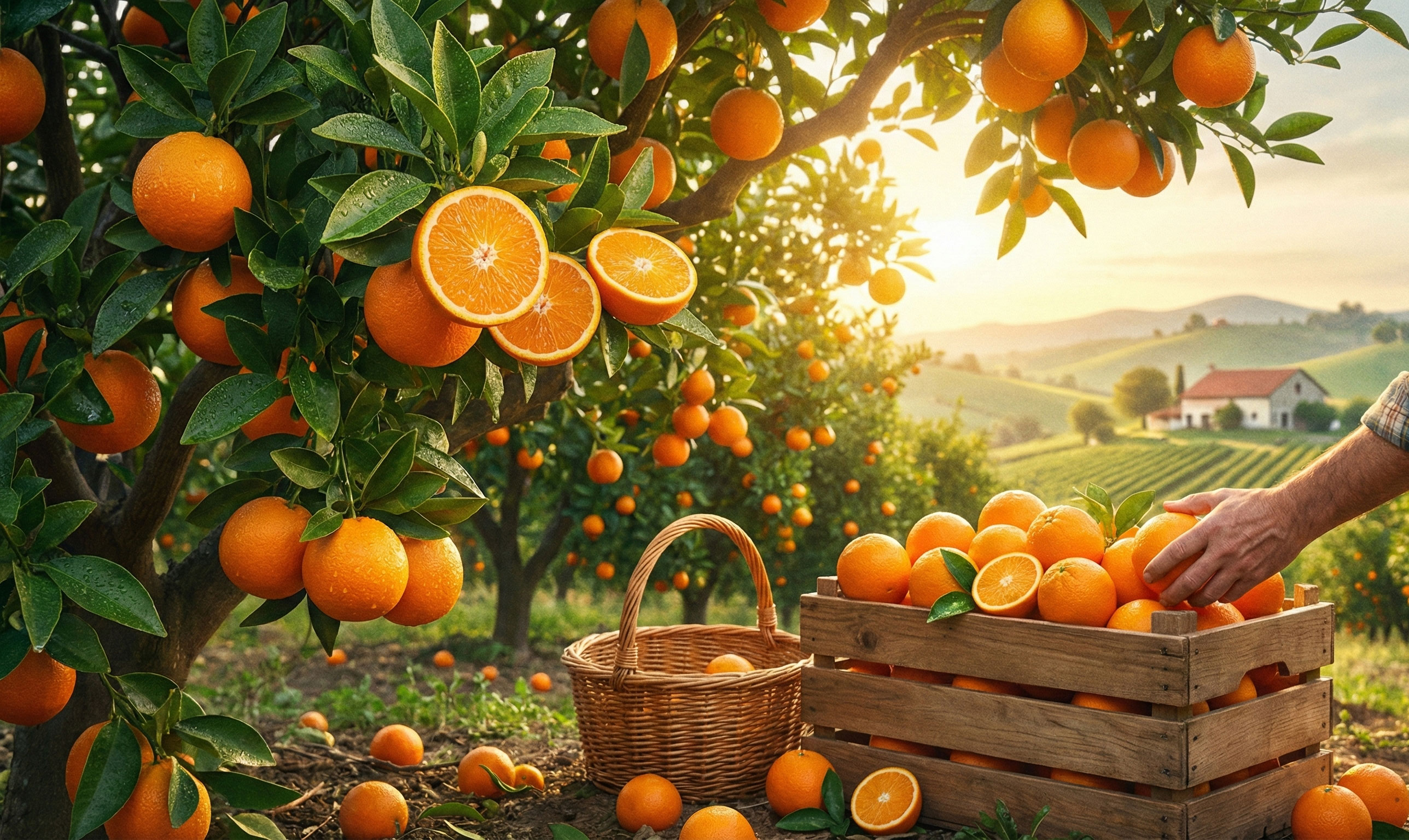 Kebun Jeruk Rimbun Berbuah Lebat