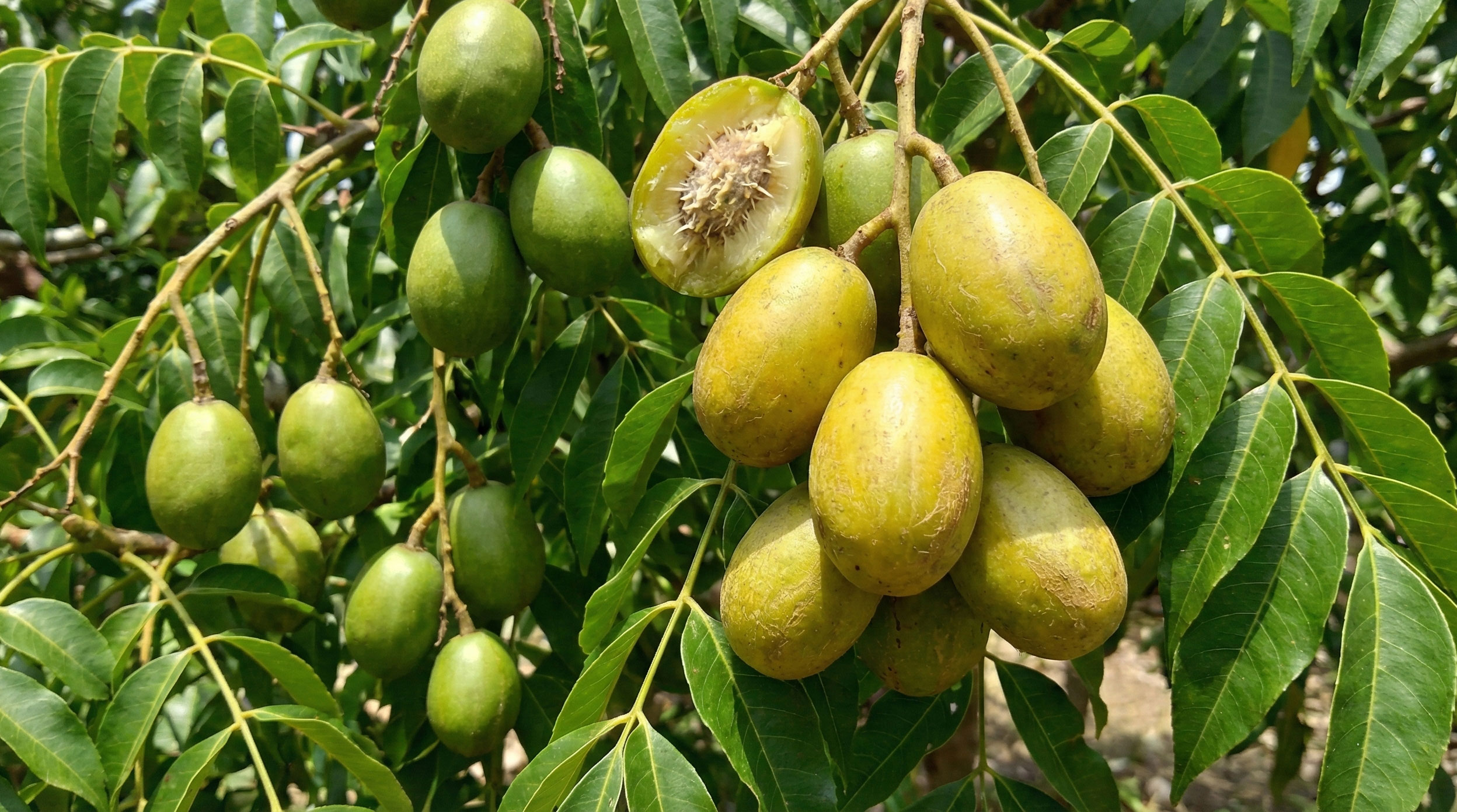 Kedondong Lebat di Pohon