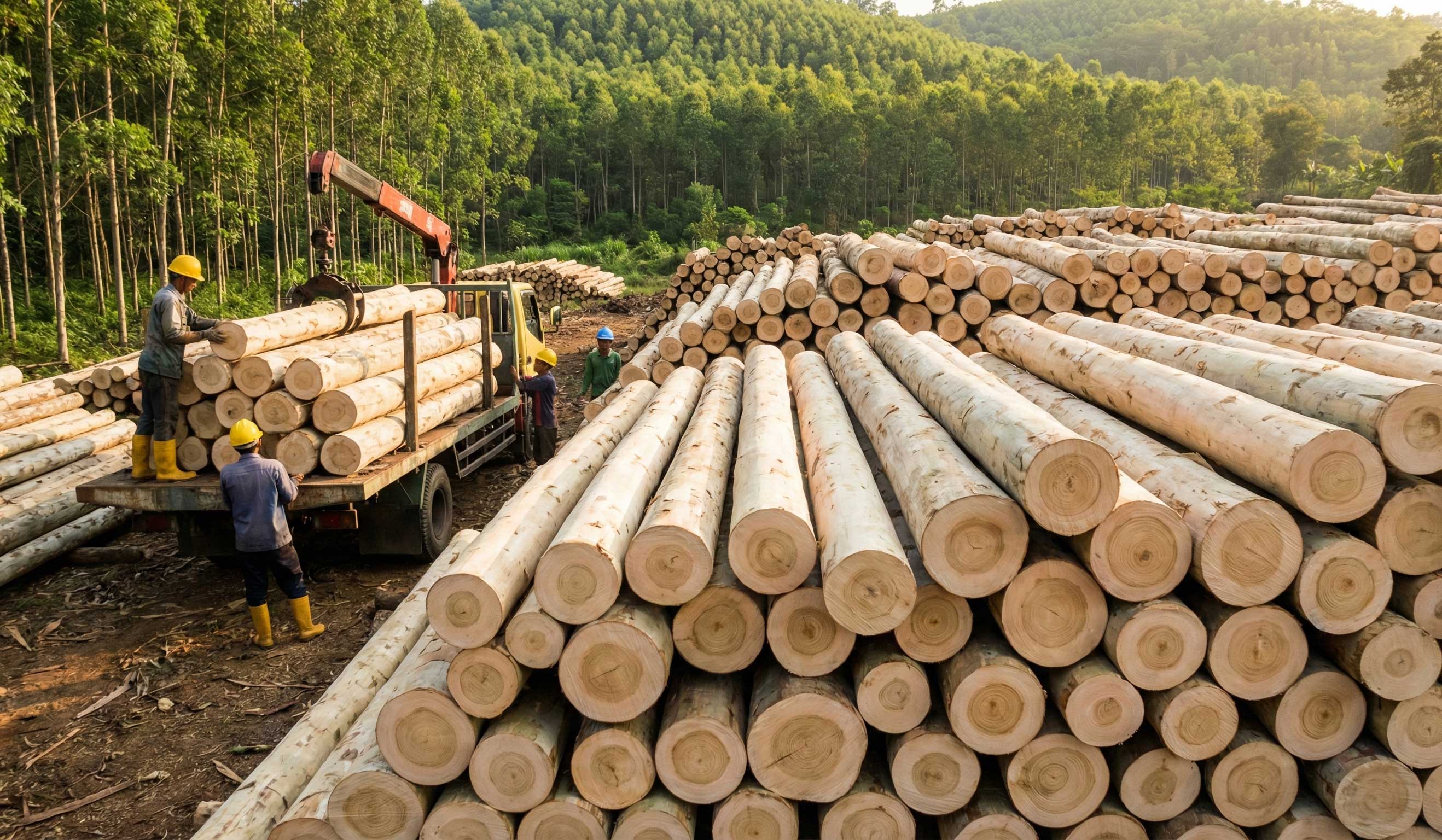 Hutan Senggon Batang Lurus Menjulang