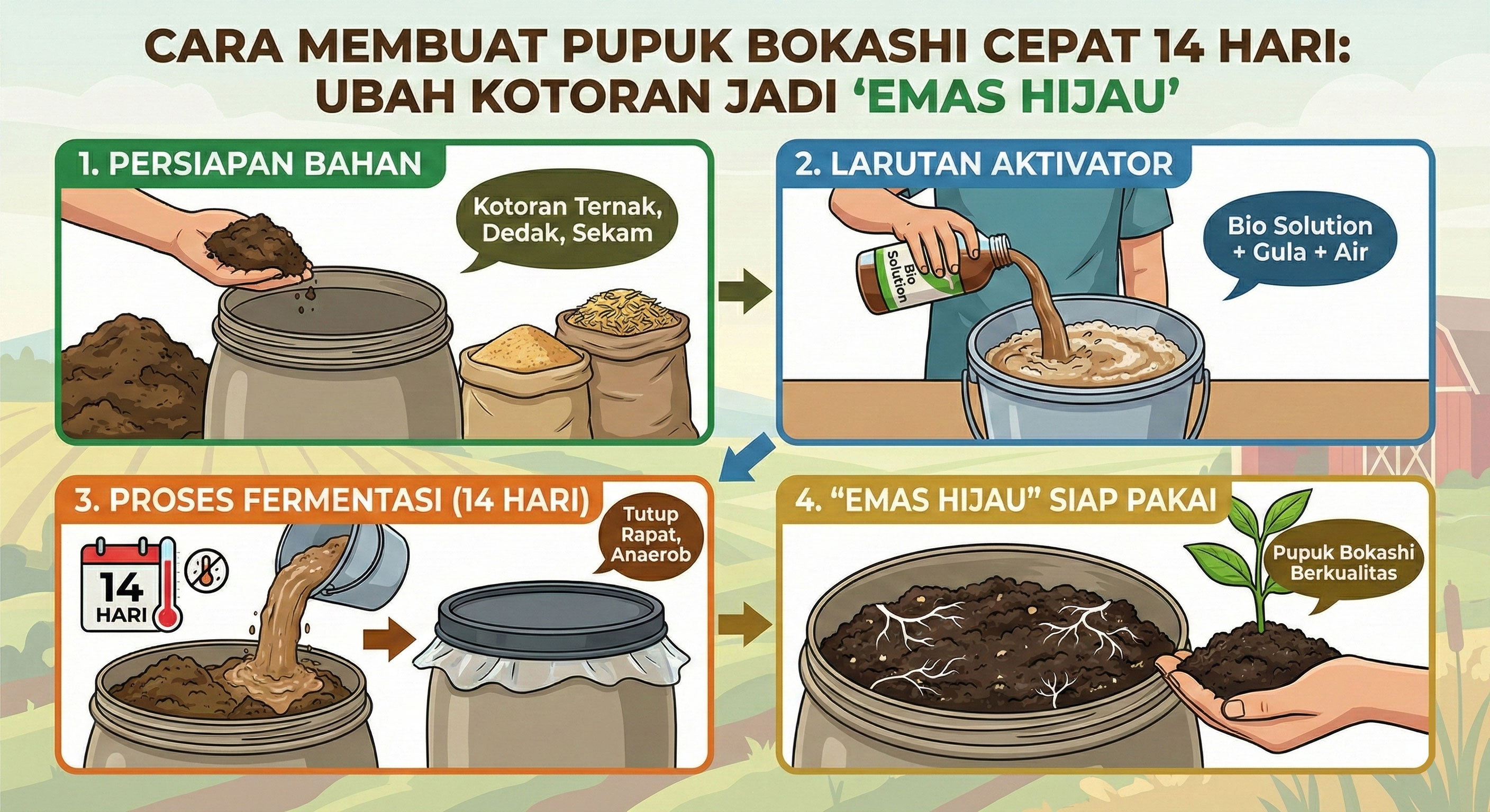 Proses Fermentasi Bokashi