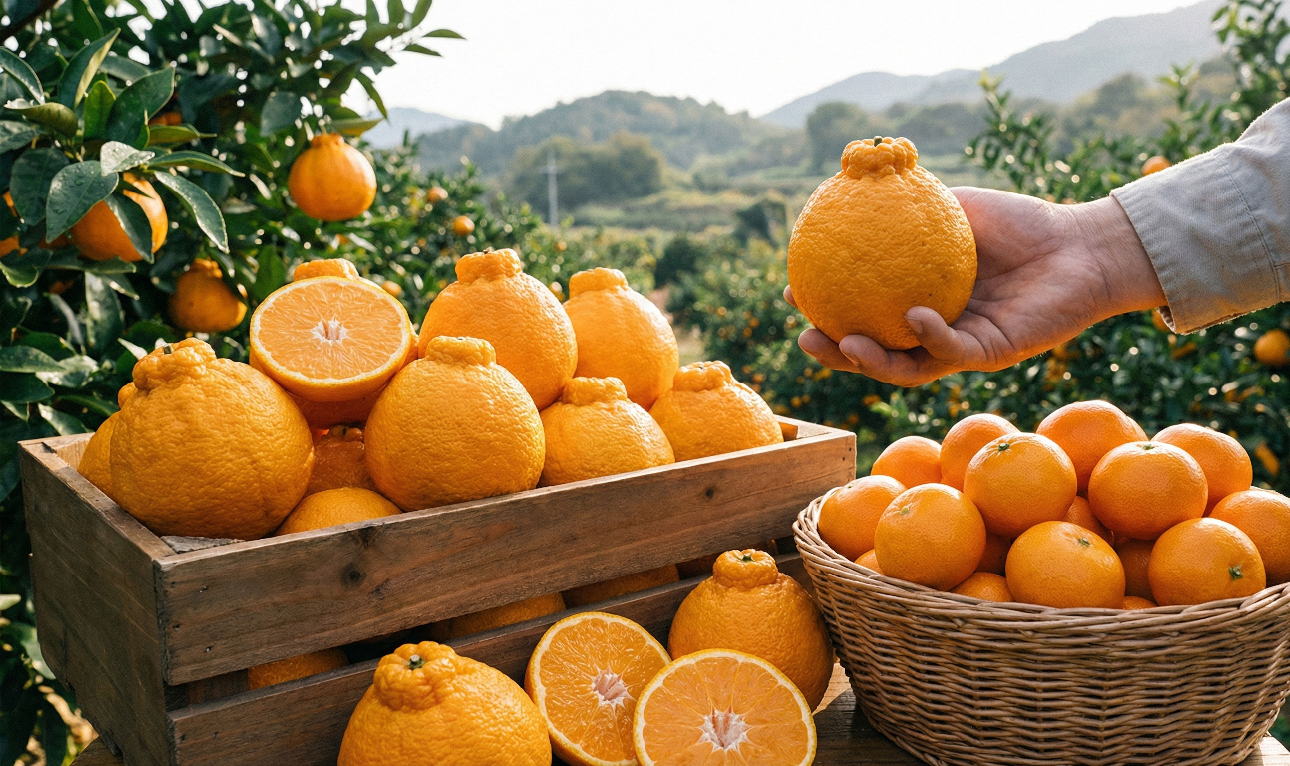 Kebun Jeruk Rimbun Berbuah Lebat
