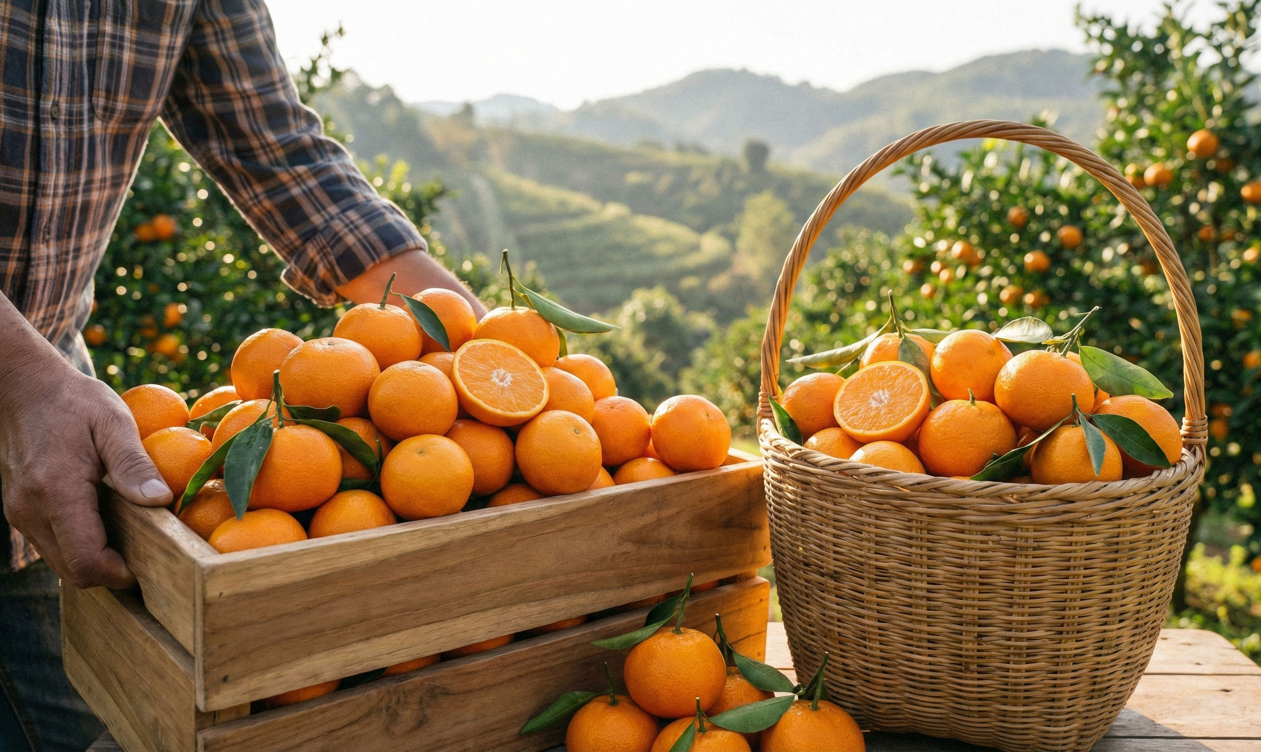 Kebun Jeruk Rimbun Berbuah Lebat