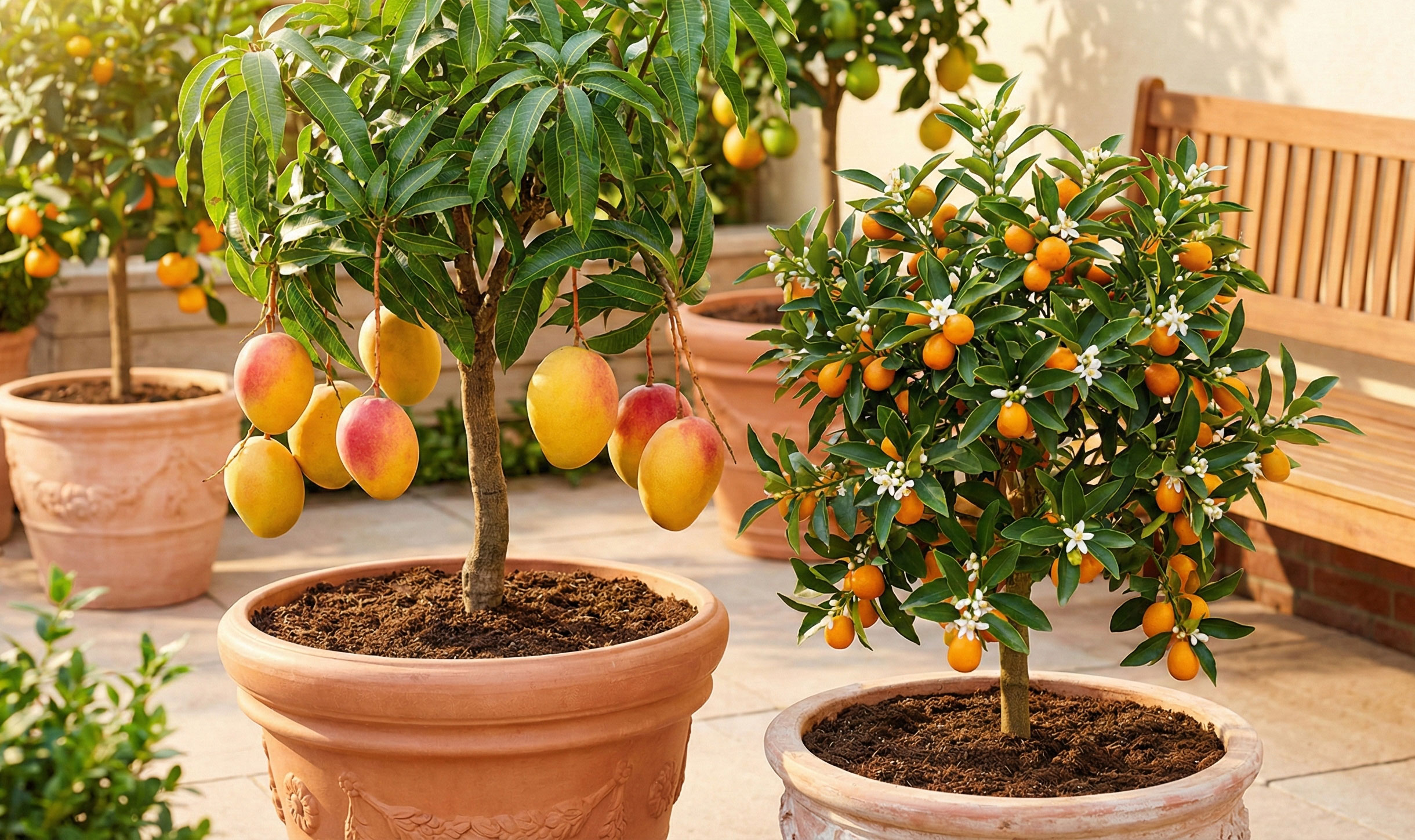 Tabulampot Jeruk dan Mangga Berbuah Lebat